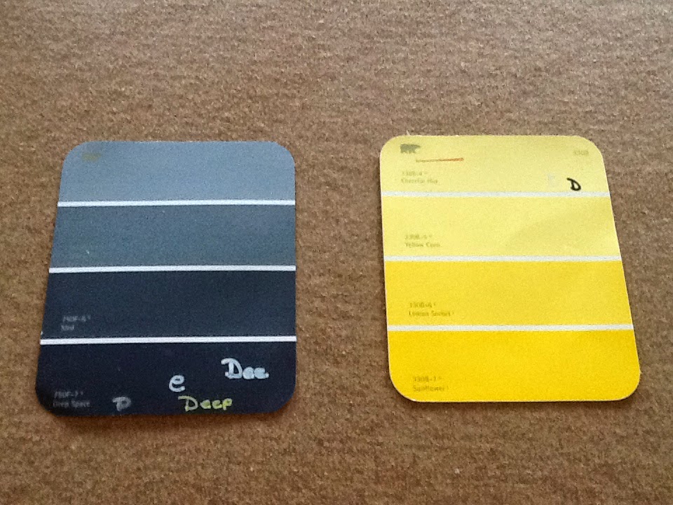 Busy Geemaw Paint Sample Card Headboard