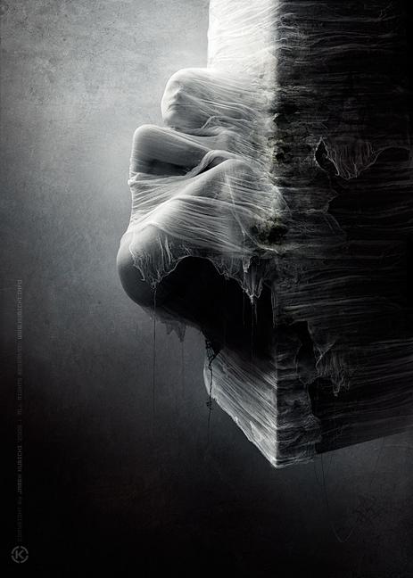 jarek kubicki ilustrações sombrias oníricas surrealistas