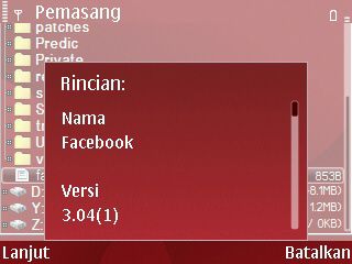 Rincian aplikasi facebook Rincian aplikasi facebook