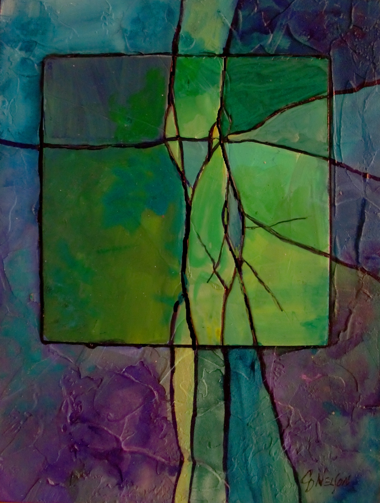 CAROL NELSON FINE ART BLOG "GEMSTONE 10" mixed media abstract