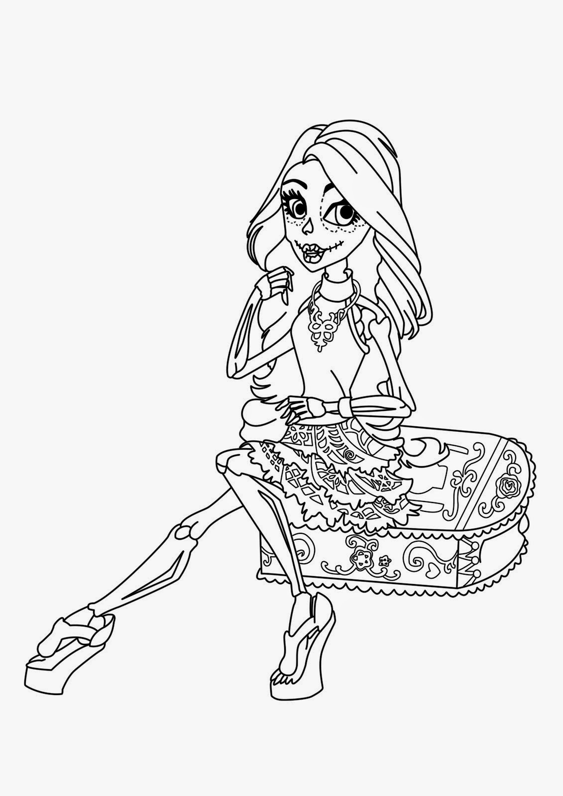 Download Coloring Pages: Monster High Coloring Pages Free and Printable