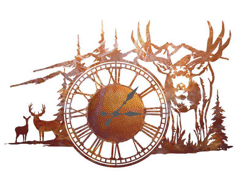 deer clock free dxf file - cnc world