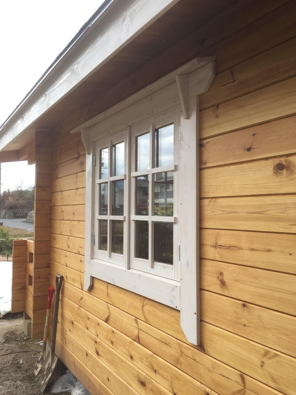 ログハウスで使用していた 木製の窓とドア ☆引取限定☆