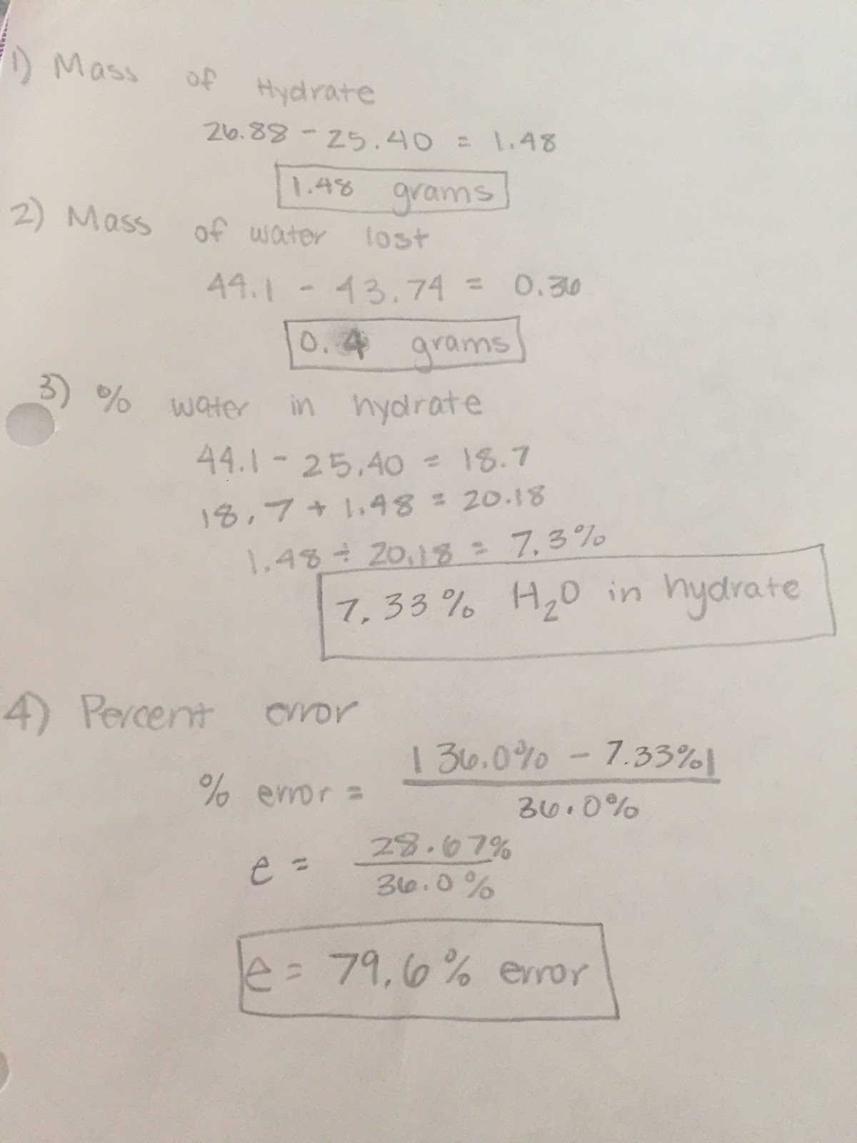 Amelia's CTD Chemistry Honors Laboratory Blog Lab 9 Composition of a