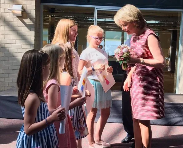 Queen Mathilde attended the meeting of Belgian SDG Charter on Sustainable Development Goals at Vyncke in Harelbeke