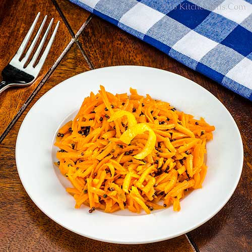 Indian Carrot Salad with Mustard Seeds