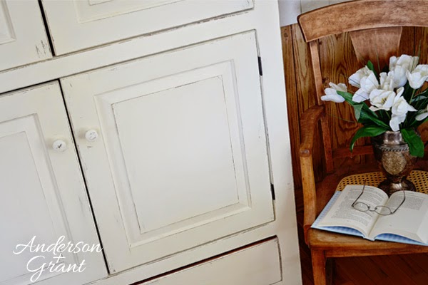 Check out this transformation of a bare wood cupboard into a beautiful kitchen pantry | andersonandgrant.com