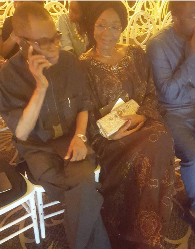 2 Toke Makinwa's adoptive parents pictured at her book launch yesterday