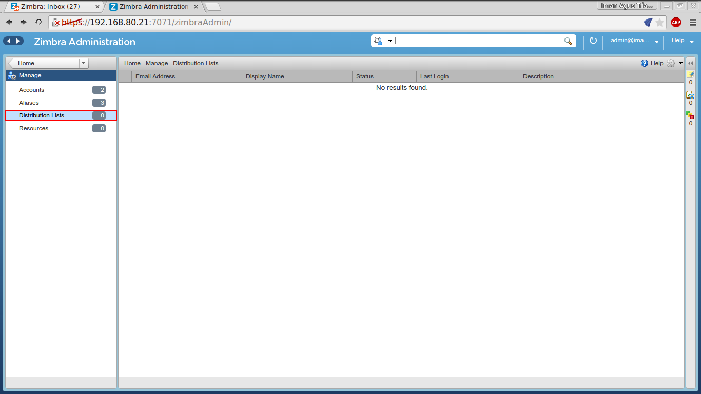Membuat Distribution List Pada Zimbra 8.6.0 Iman Agus Trianto