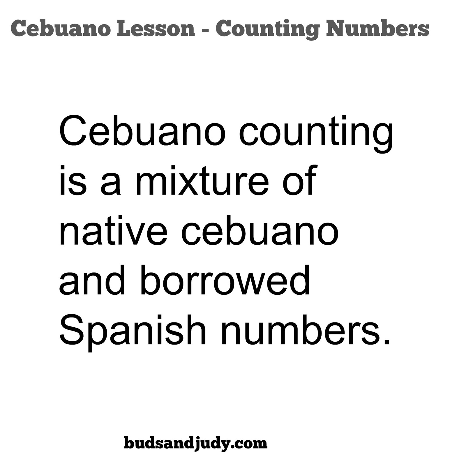 Cebuano101 How to Count Numbers in Bisaya or Cebuano