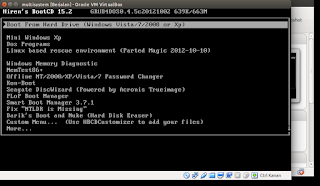 Hiren's BootCD di VirtualBox Ubuntu