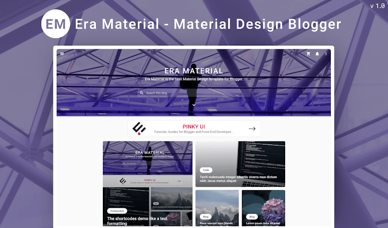 Era Material Premium Responsive blogger Template Era Material Premium Responsive blogger Template