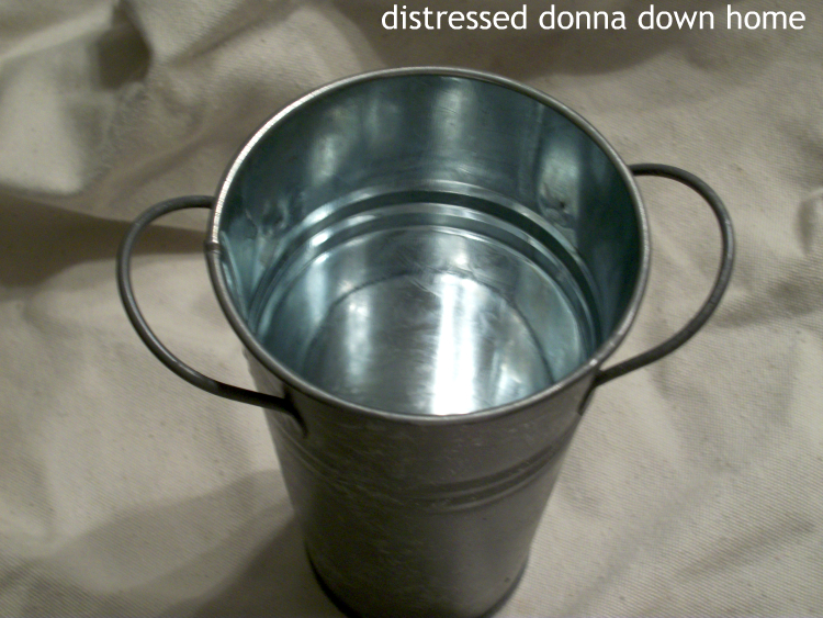 Distressed Donna Down Home Sap Buckets Galvanized