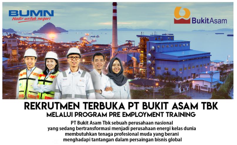 Lowongan Kerja PT Bukit Asam Tbk untuk SMK D3 dan S1