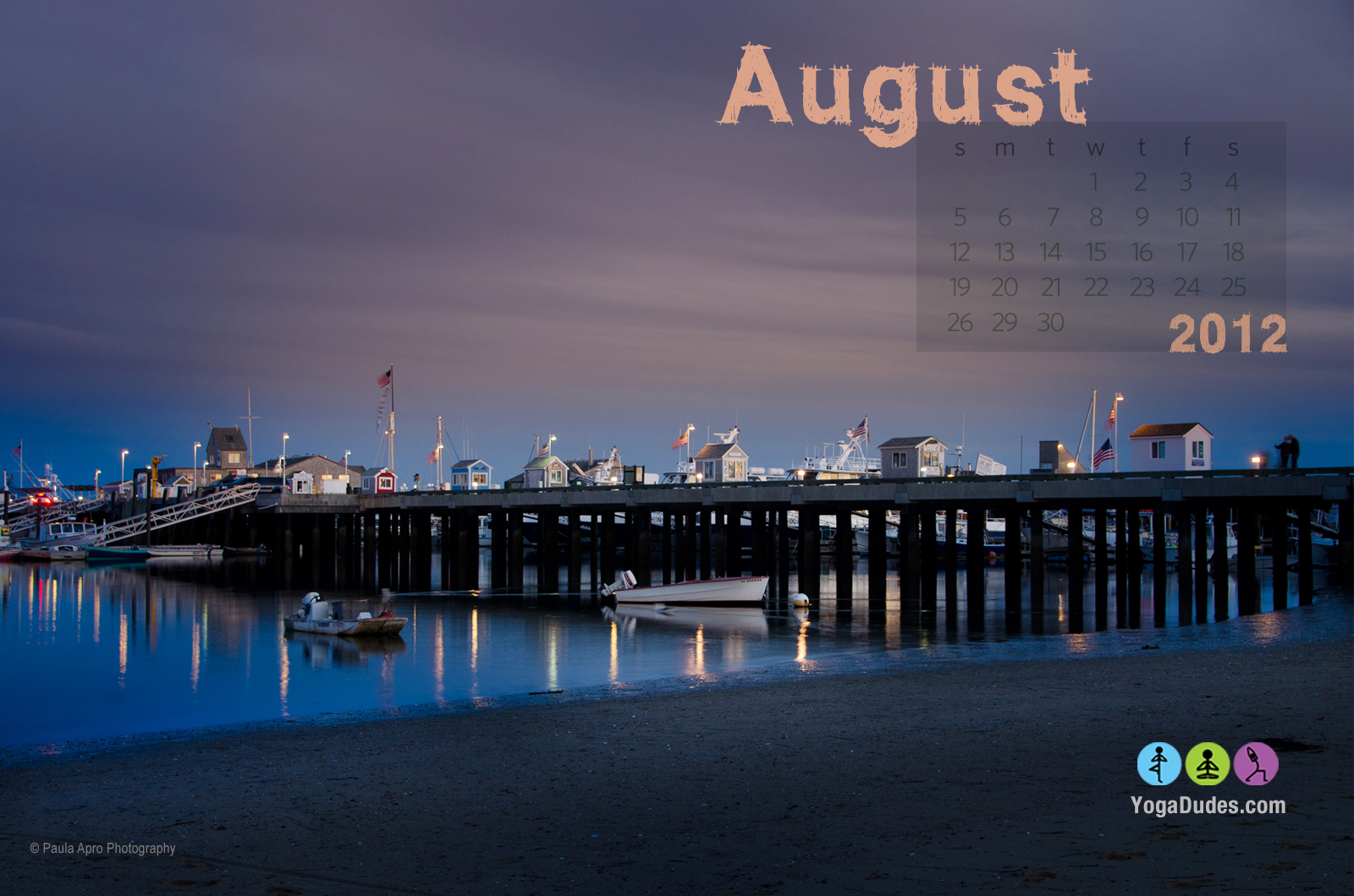 YogaDudes: August Desktop Calendar YogaDudes: August Desktop Calendar