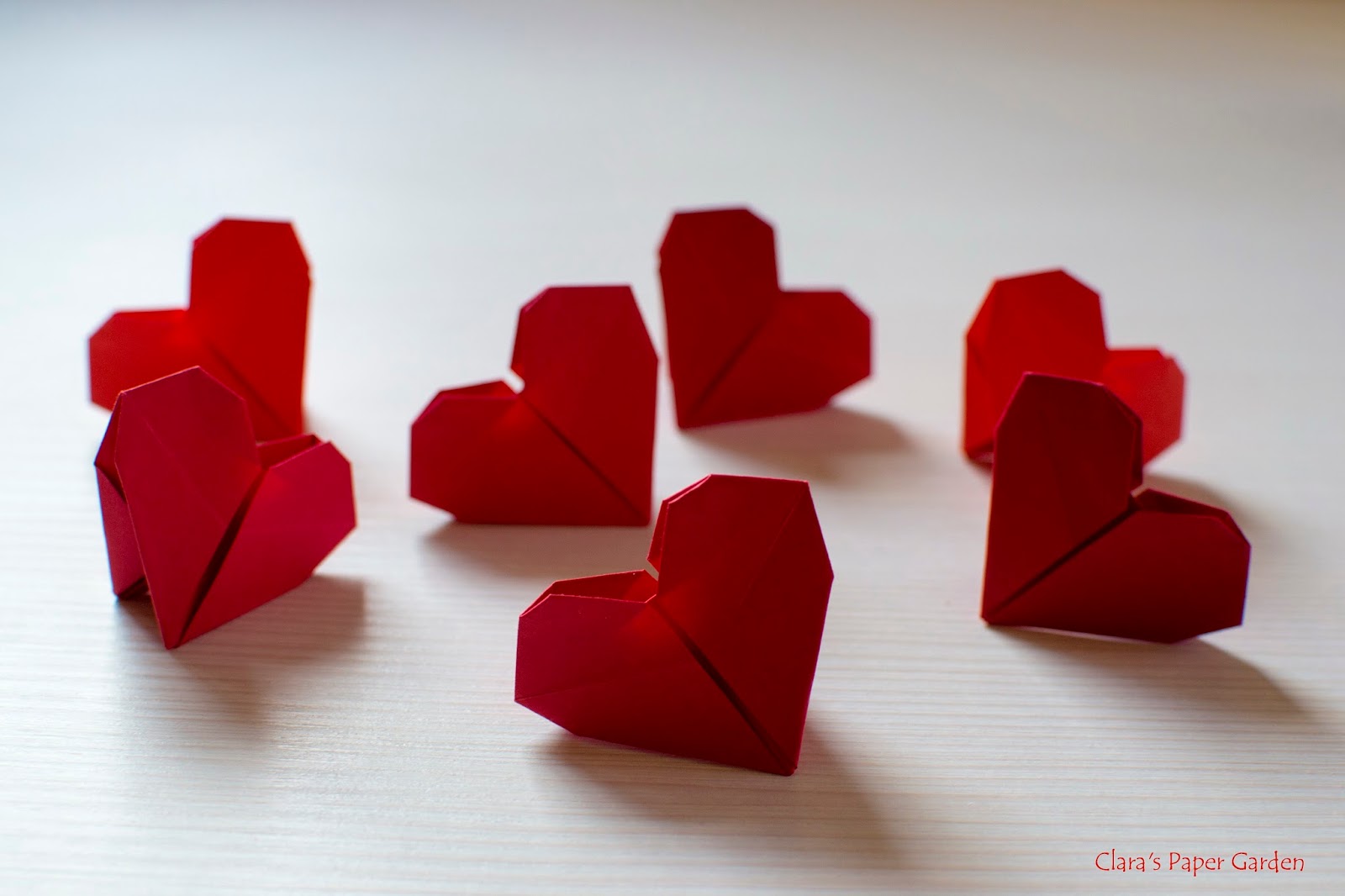 Tutorial origami doublesided heart