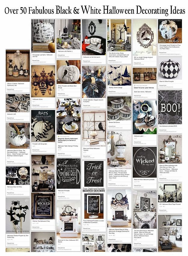 Black and White Halloween Decor : Over 50 Great Decorating Ideas :: The Decorated House