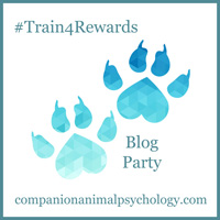 The Train for Rewards Blog Party Button Reward-based dog training is good for your dog
