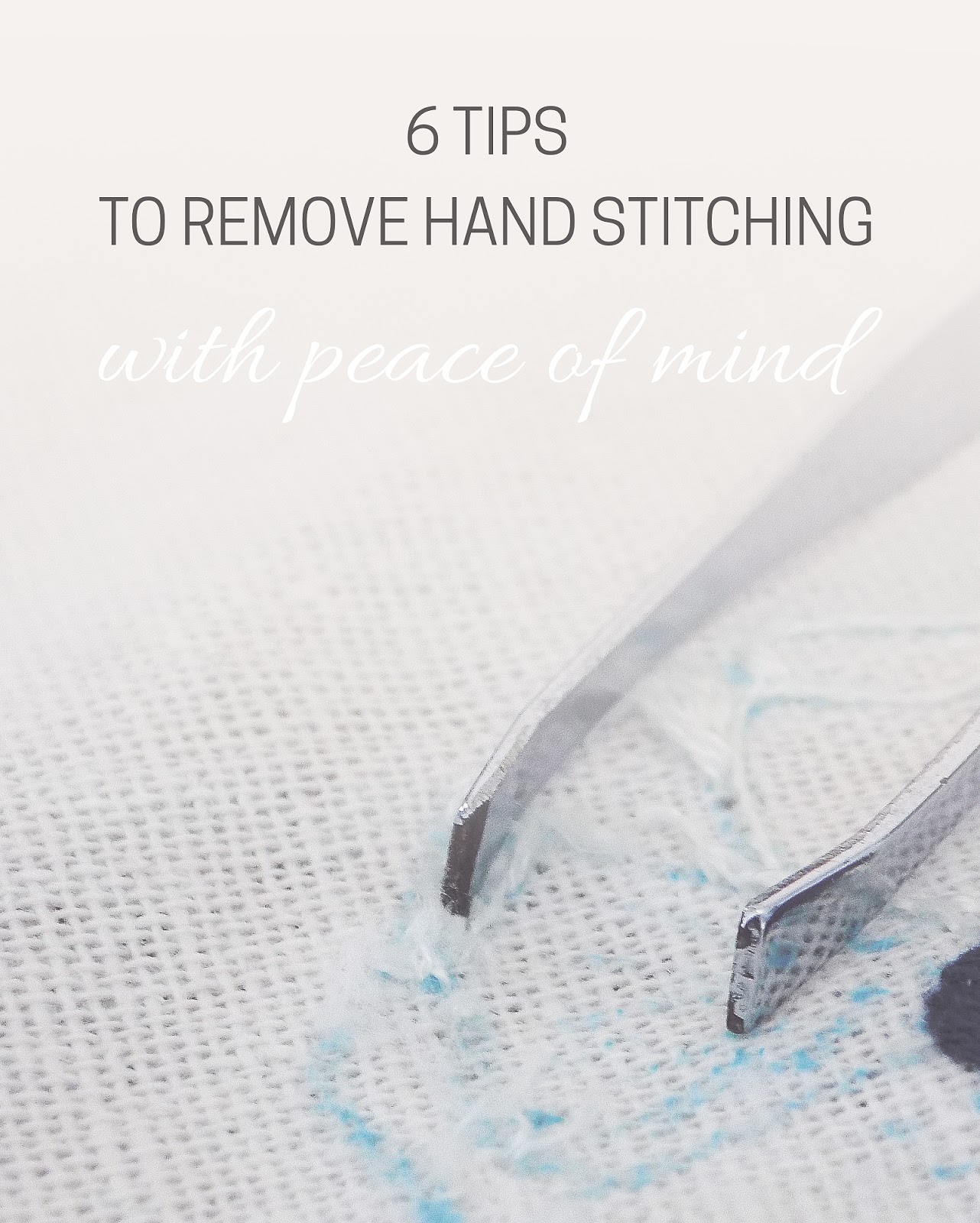 6 tips to remove hand stitching with peace of mind Stitch Floral