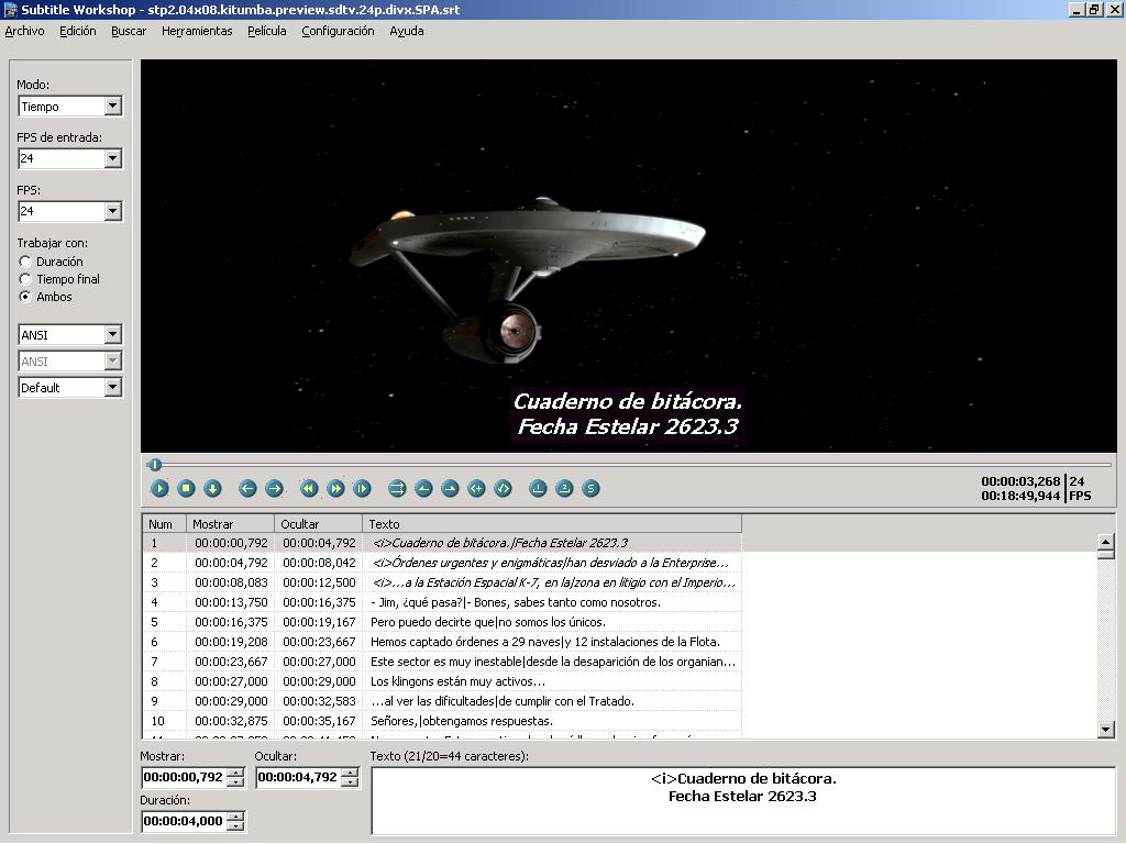 Subtitle Workshop screenshot
