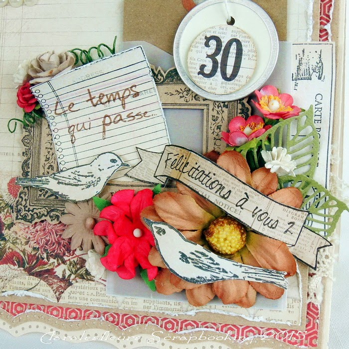 Combien J'ai Sur Ma Carte Cora Claralesfleurs Scrapbooking: Une carte pour souligner trente ans d'amour...