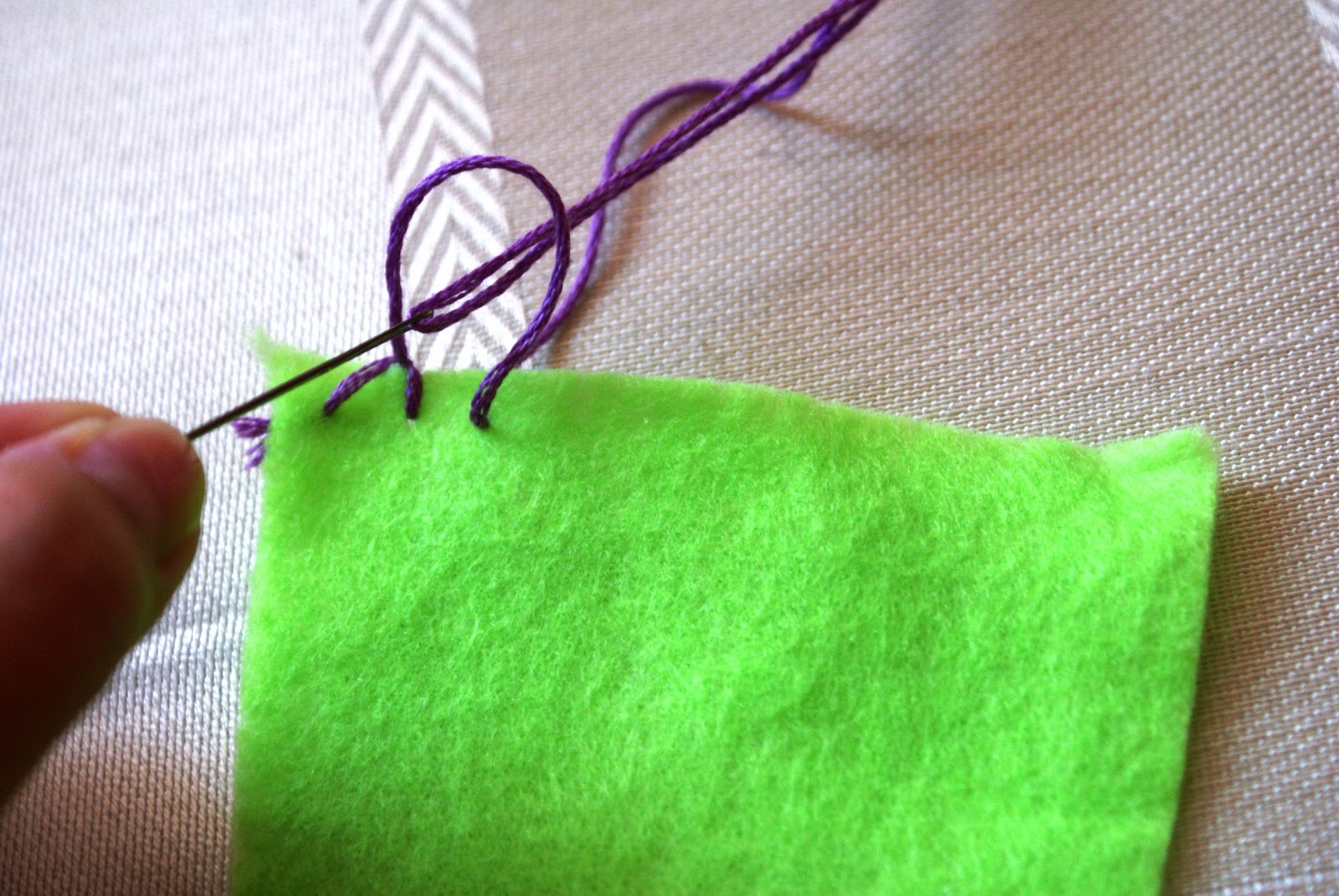 The Better Nester How to Hand Sew Blanket Stitch