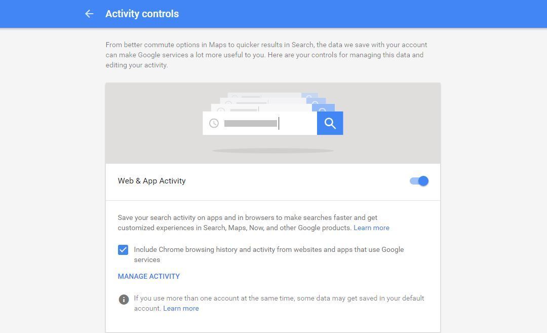 my activity controls google chrome android my activity controls google chrome android