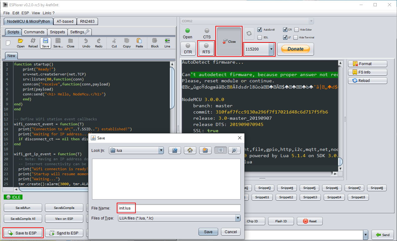 Build and install NodeMcu firmware on ESP8266 boards · One Transistor