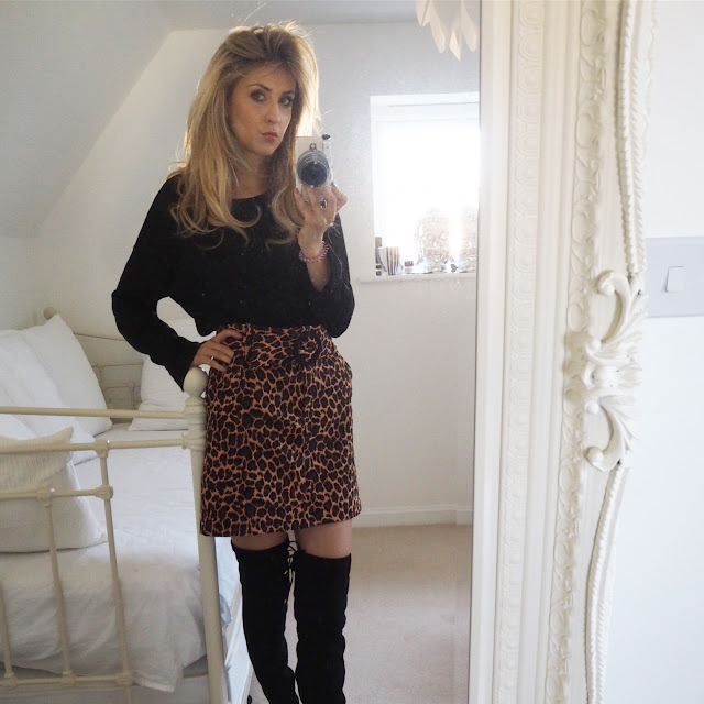 Leopard Print Skirt 