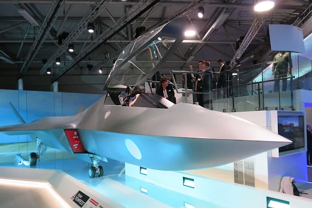 Image Attribute: The full-scale mock-up model of the Tempest, at the Farnborough Airshow, south-west of London.
