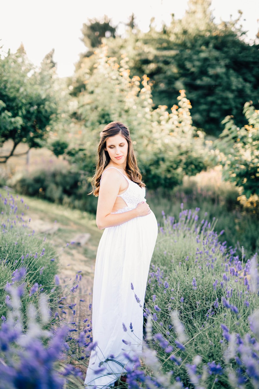 Lavender Field Maternity Session | Tacoma Photographers | Something Minted and Something More Photography