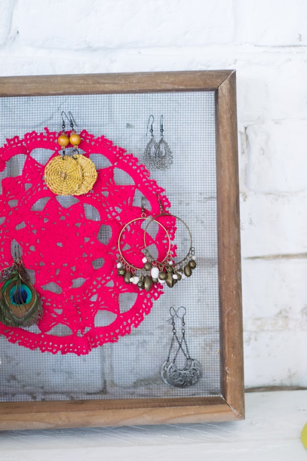 Marco para joyas con tapete diy