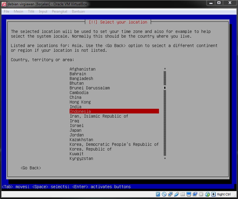 Install Debian di Virtualbox