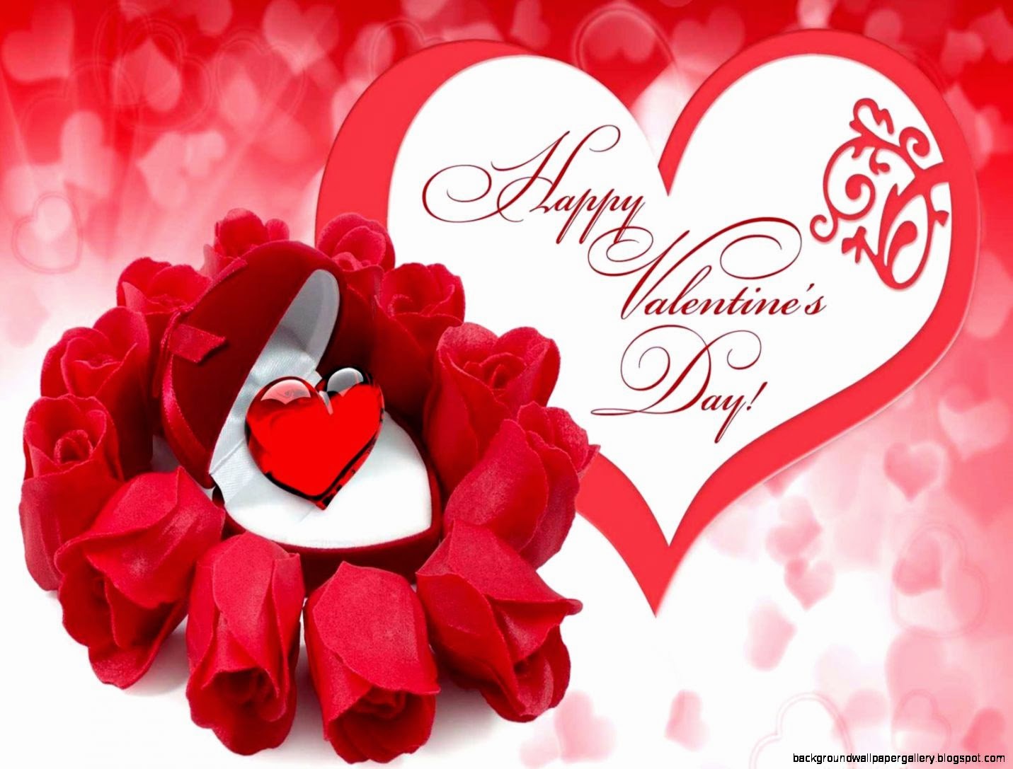 Creative Vector Rose Love Heart Gift Valentine Wallpaper