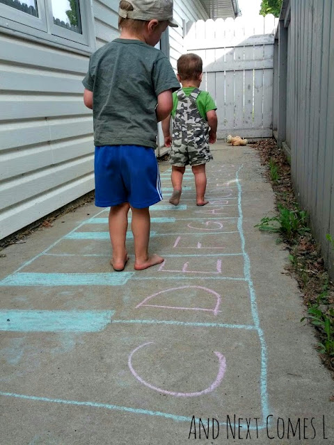 Music and movement activity for toddlers and preschoolers to do outdoors