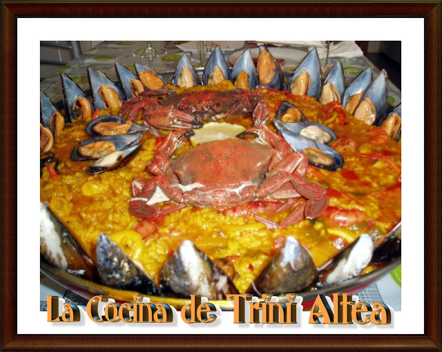LA COCINA DE TRINI ALTEA PAELLA DE MARISCOS CON NECORAS