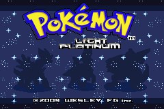 pokemon light platinum start screen
