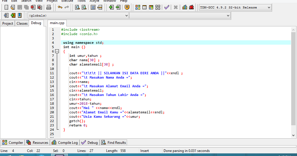 I2c dev. Dev-c ++.