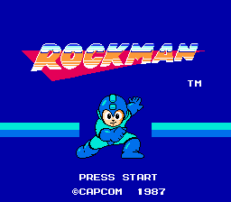 Captura de pantalla de Rockman (Mega Man japonés) para NES/Famicom de Capcom 1987