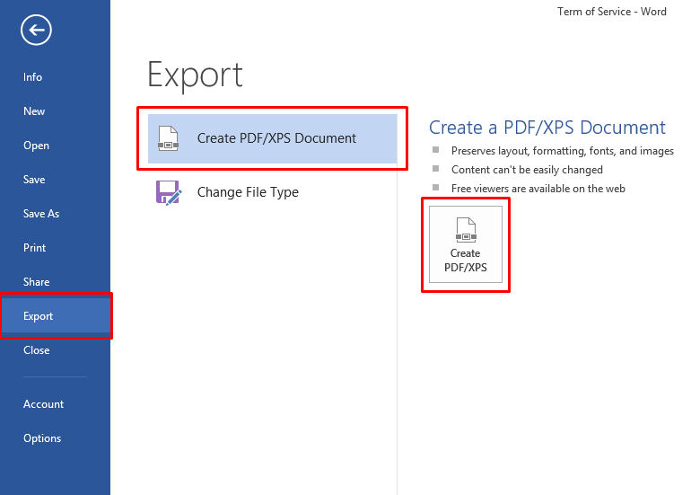Cara menyimpan file PDF dari Microsoft Word 2013