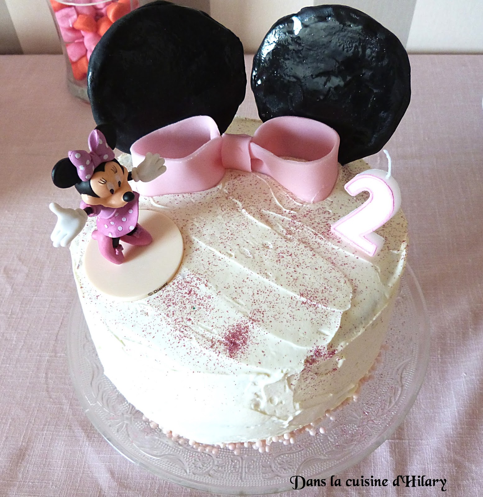 Gâteau Minnie Mouse pour les 2 ans de la petite princesse Célia