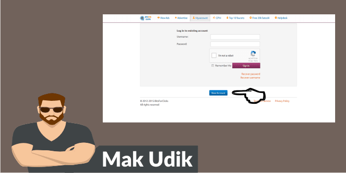 Cara Menghasilkan Dollar dari BitsForClick dan Cara Daftar