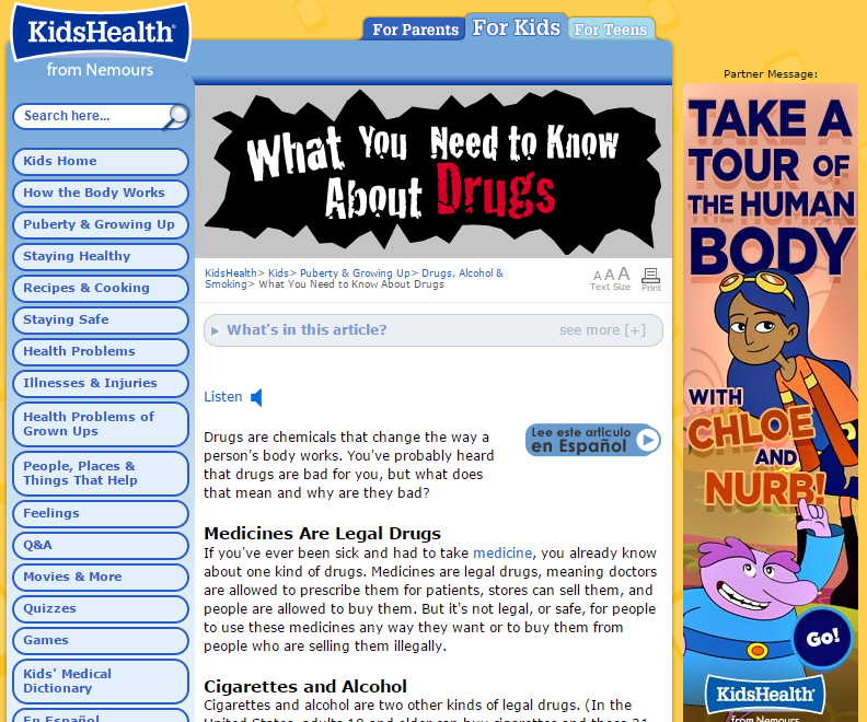 Bilingual Reading Corner What You Need To Know About Drugs