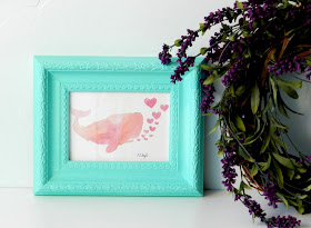 Original Watercolor Pink Whale and Hearts Painting by Elise Engh: Grow Creative