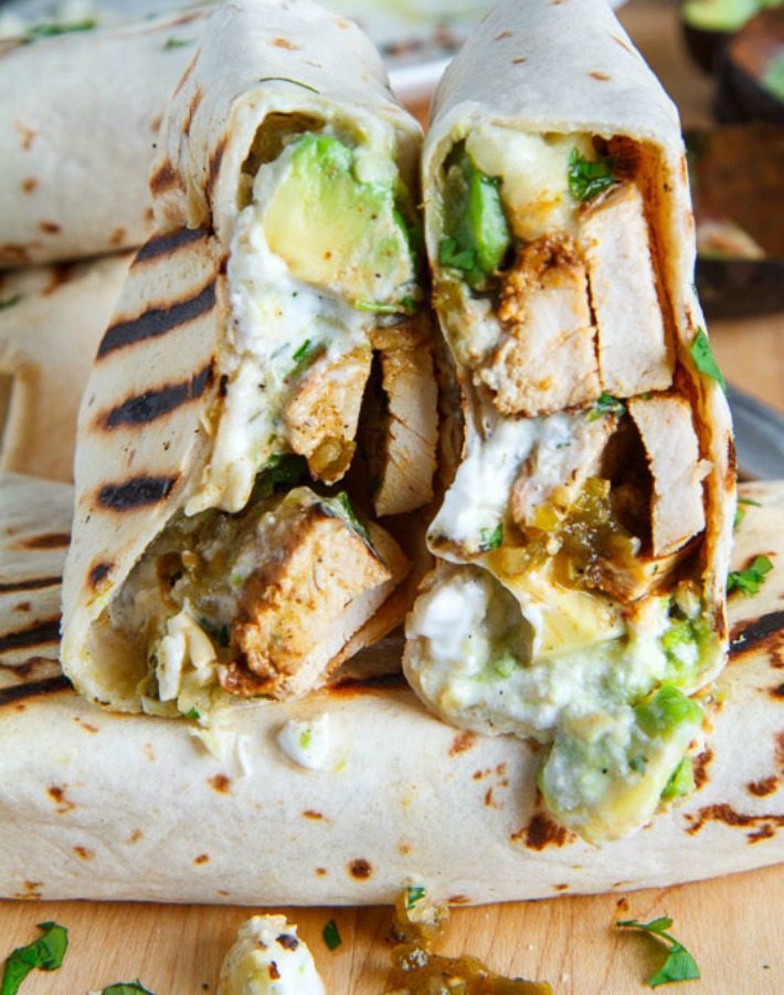 Decoración Fácil Burritos de pollo con aguacate