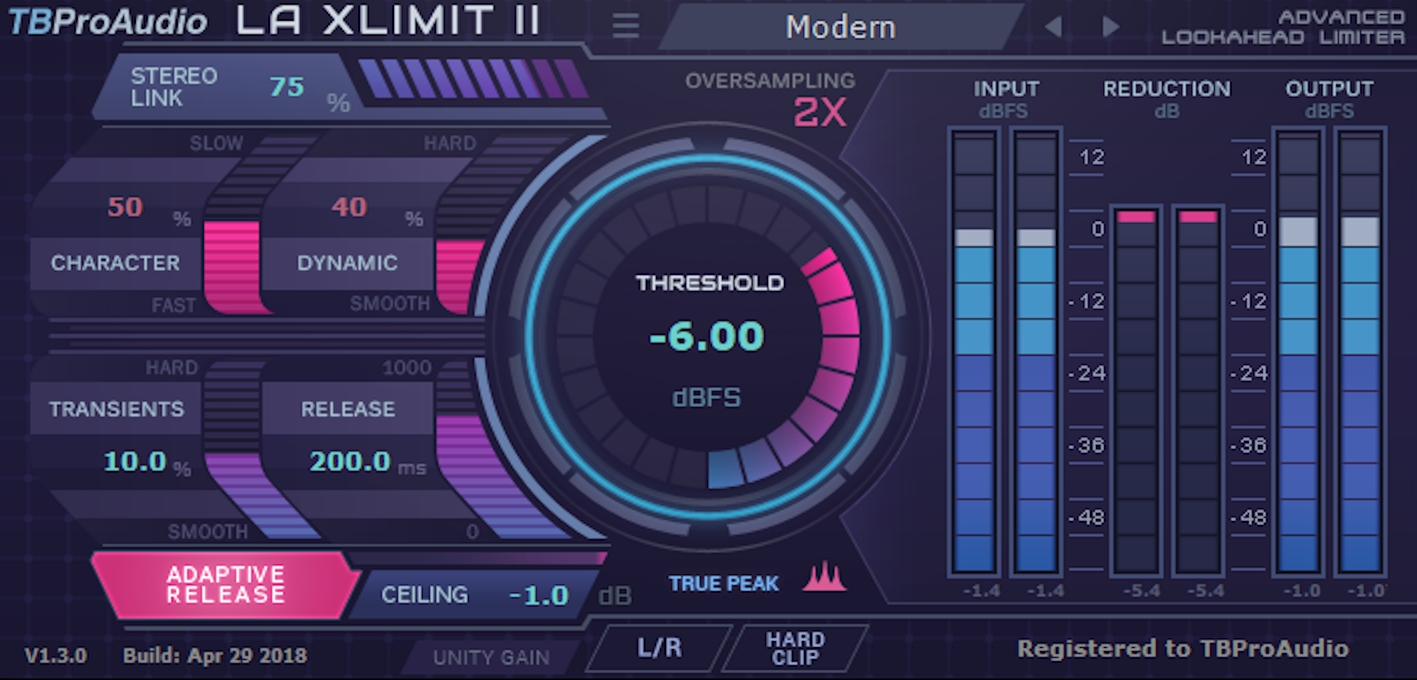 TBProAudio - LA xLimit II v1.3.0 Full version TBProAudio - LA xLimit II v1.3.0 Full version