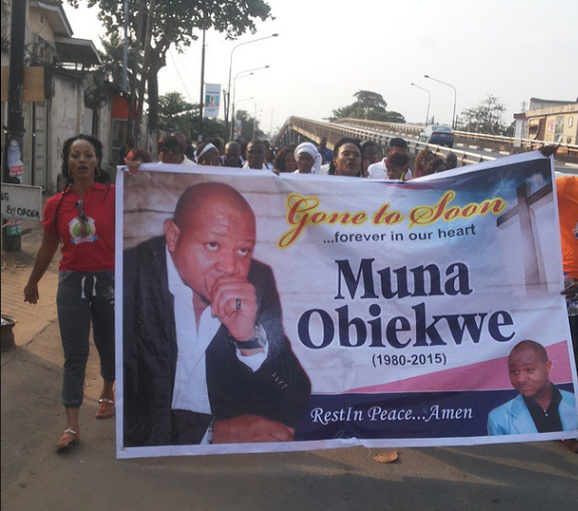 2 Pics from the candle light procession for late actor, Muna Obiekwe