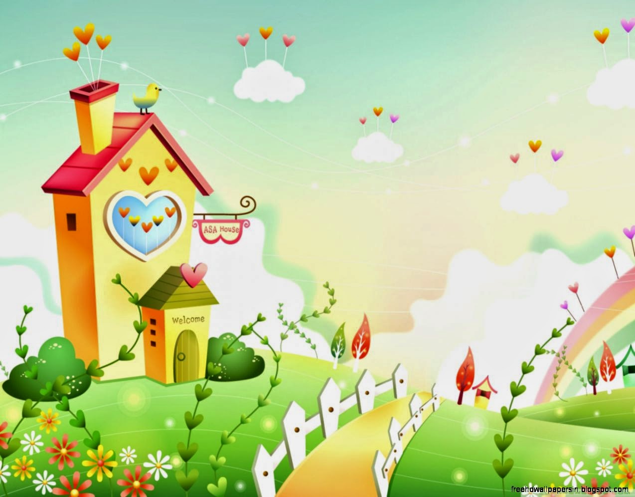 Spring Landscape With Rainbow 3 HD desktop wallpaper  Widescreen