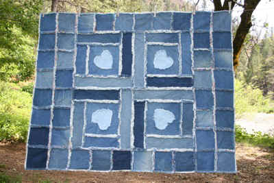 Free Quilt Patterns: Quilts: Blue Jean Blankie