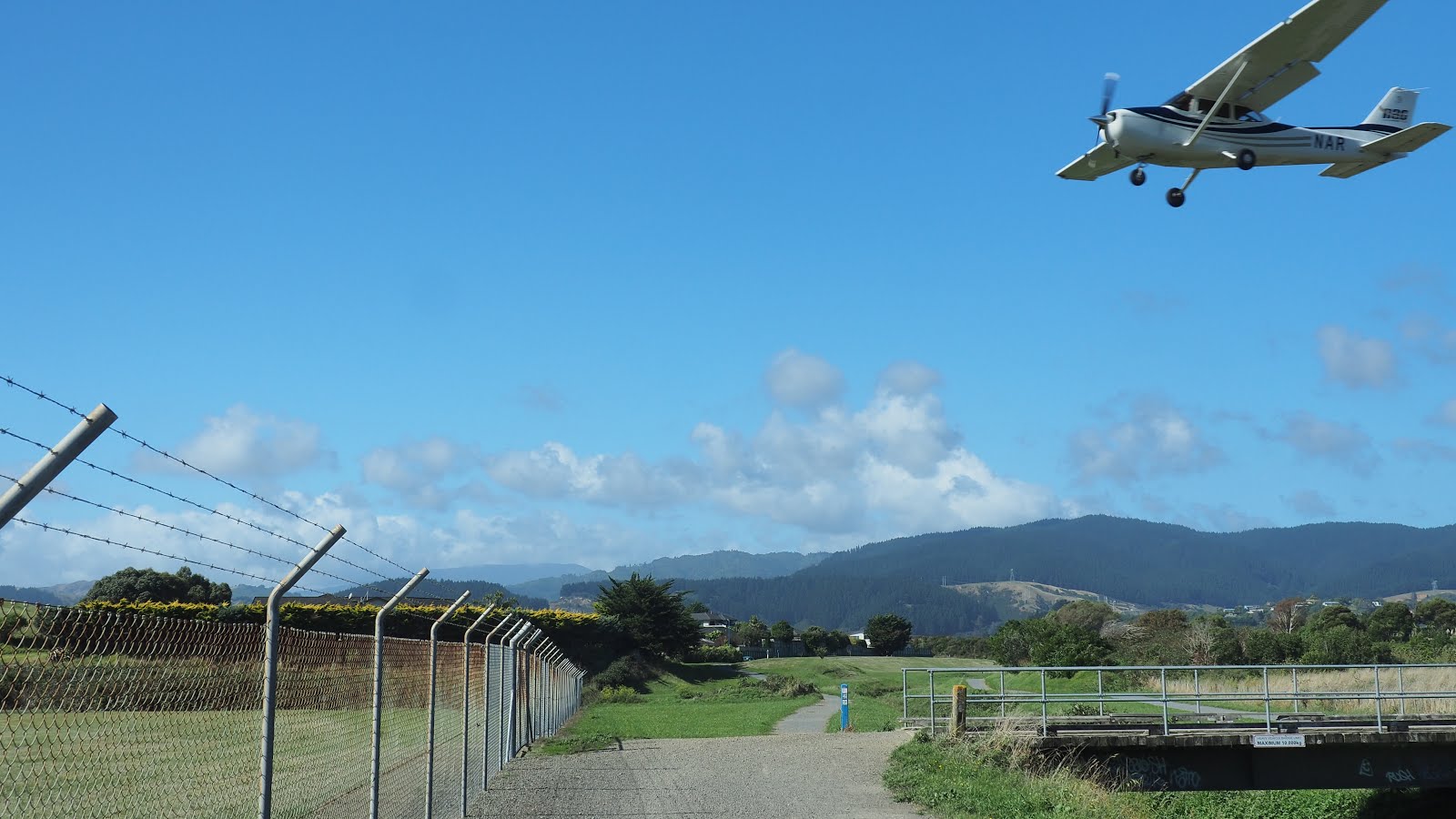 Cycle track beside Kapiti airport